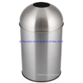 High Quality Stainless Steel Trash Bin with Funnel Lid, Dustbin